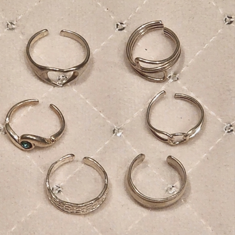 Sterling Silver Toe Ring Collection - Open Style … - image 1